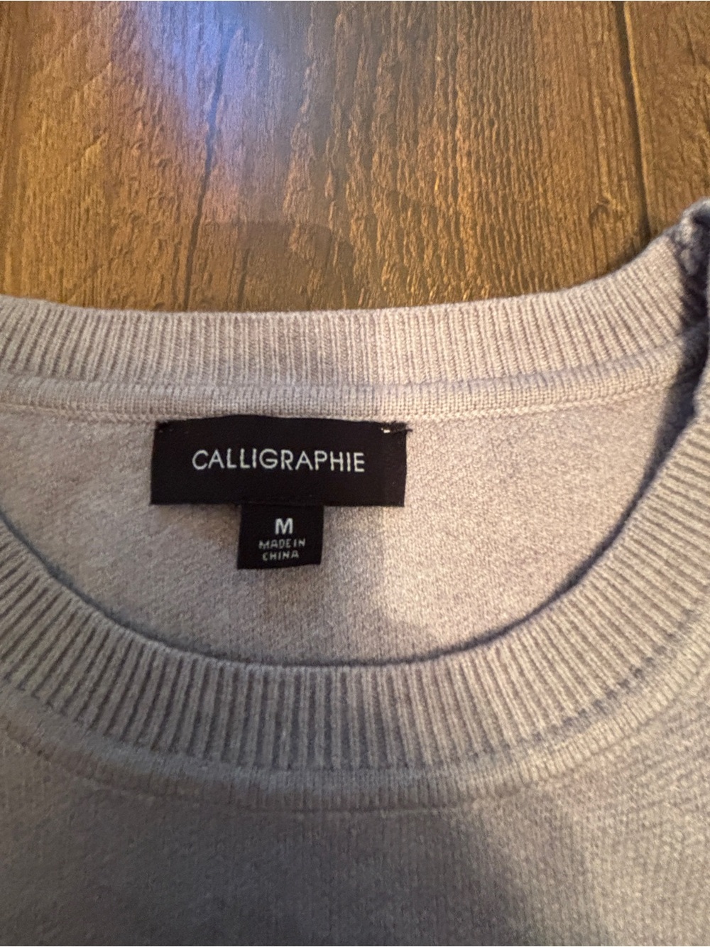 Cashmere Blend Gray Crewneck Sweater with Football Appliqués - Picture 2 of 2